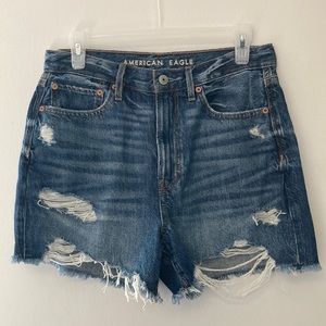 American Eagle High Waisted Distressed Shorts